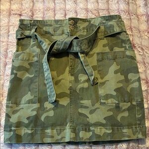 Y2K Hollister Camouflage high rise Mini Skirt with Tie-Front